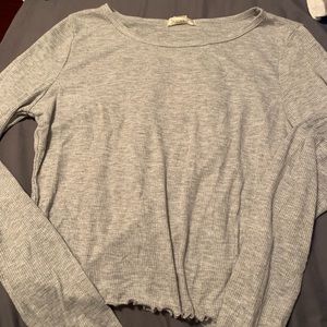 Knit Long Sleeve Crop Top